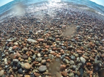 Colourful rock beaches abound on Superior